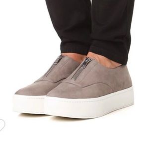 VINCE Leather Platform Zip Top Sneaker 7